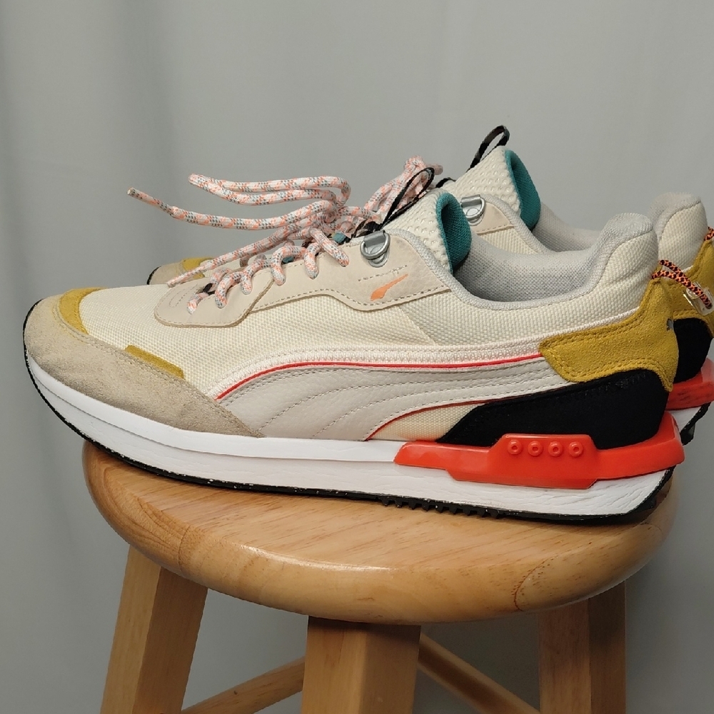Puma Sneakers with Orange and Yellow Highlights